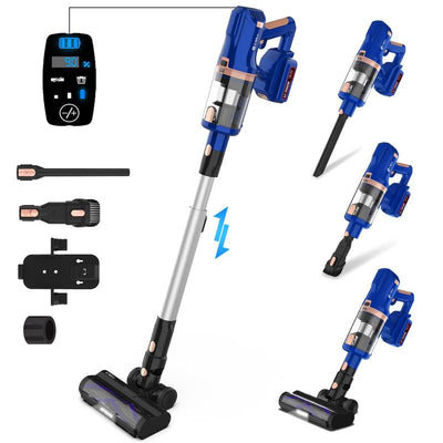 Umlo Cordless Handheld Vacuum Cleaner,1 Set Electric Floor Sweeper for Spring Cleaning,Led Display 30Kpa Cordless Stick Vacuum, up to 60Mins Runtime, 4000Mah Battery Cordless Vacuum, 6 in 1 Light Vacuum Cleaners for Home/Car Pet Hair Carpet Floor