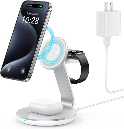 3 in 1 Wireless Chargingstation for Airpods and Iwatch Series - Home Office Charging Stand